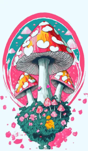 [LINE着せ替え] POP ART_mushroom08_JPの画像1