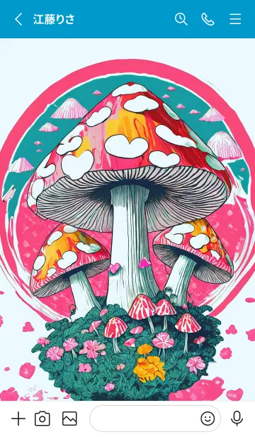 [LINE着せ替え] POP ART_mushroom08_JPの画像2