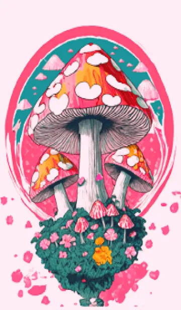 [LINE着せ替え] POP ART_mushroom09_JPの画像1