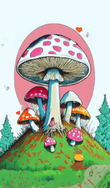 [LINE着せ替え] POP ART_mushroom15_JPの画像1