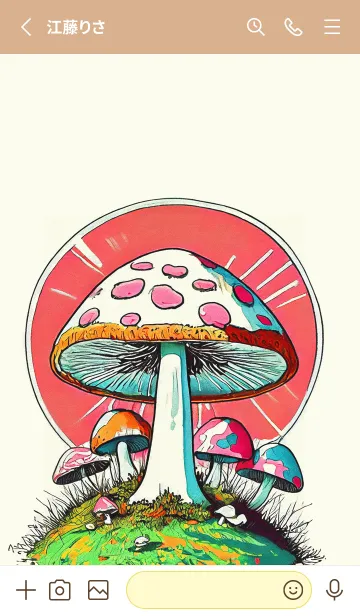 [LINE着せ替え] POP ART_mushroom17_JPの画像2