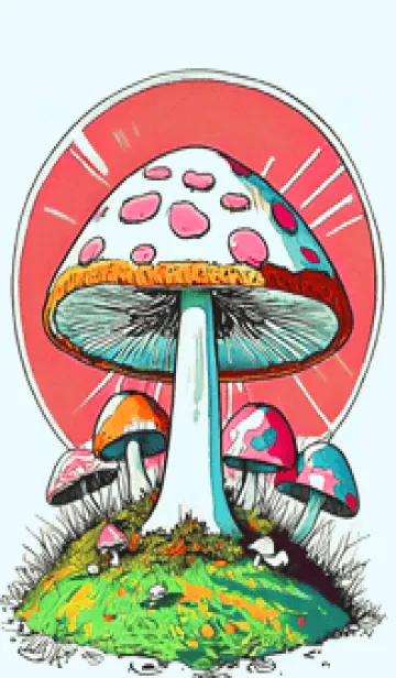 [LINE着せ替え] POP ART_mushroom18_JPの画像1