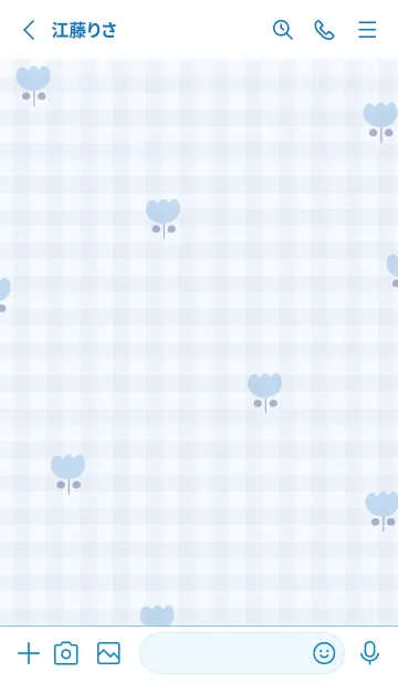 [LINE着せ替え] blueナチュラルなチューリップ15_1の画像2