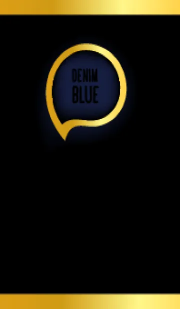 [LINE着せ替え] Denim Blue Gold In Black Theme (JP)の画像1