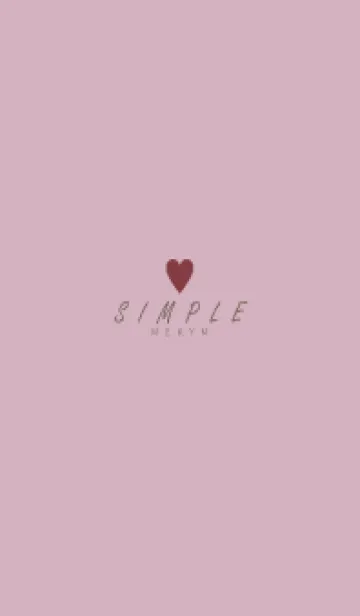 [LINE着せ替え] DUSKY PINK BROWN - SIMPLE HEART - 24の画像1