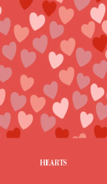 [LINE着せ替え] red ハートがいっぱいの画像1