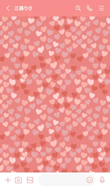 [LINE着せ替え] red ハートがいっぱいの画像2