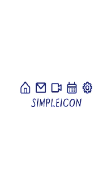 [LINE着せ替え] SIMPLE ICON -WHITE- 108の画像1