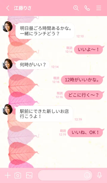 [LINE着せ替え] 葉脈 カラフル4の画像3