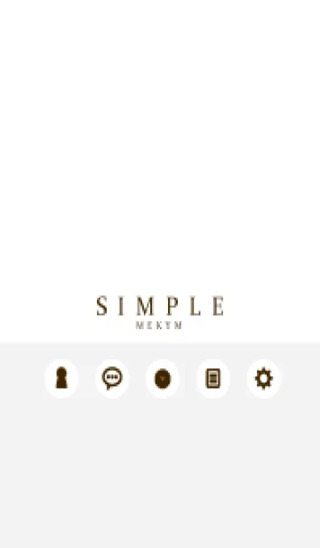 [LINE着せ替え] SIMPLE-ICON WHITE GRAY 17の画像1