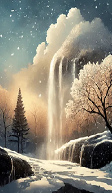 [LINE着せ替え] 優美な冬の風景の着せかえ(Winter-2320)の画像1