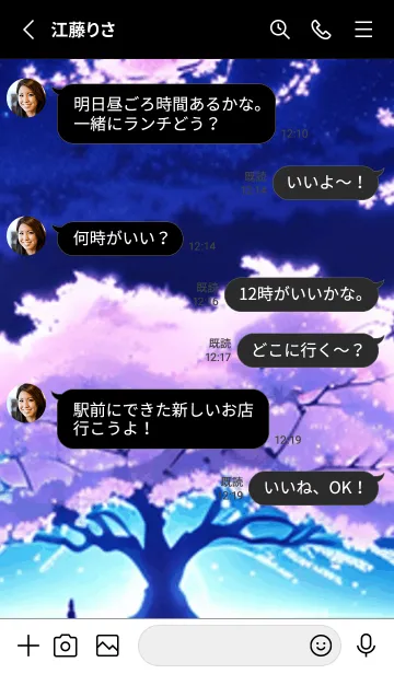 [LINE着せ替え] 冬のサクラ #BaEWN04。の画像3