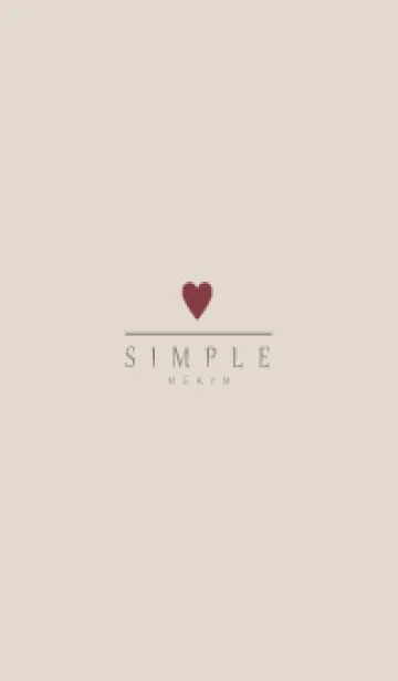 [LINE着せ替え] DUSKY BEIGE - SIMPLE HEART - 24の画像1