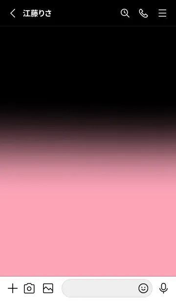 [LINE着せ替え] Black & Flamingo Pink Theme V.7 (JP)の画像2