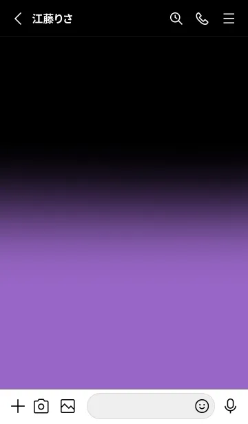 [LINE着せ替え] Iris Purple Gold In Black Theme (JP)の画像2