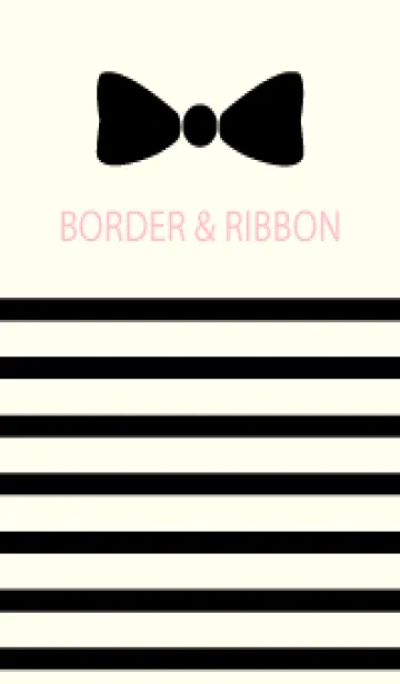 [LINE着せ替え] BORDER & RIBBON -Black 12-の画像1