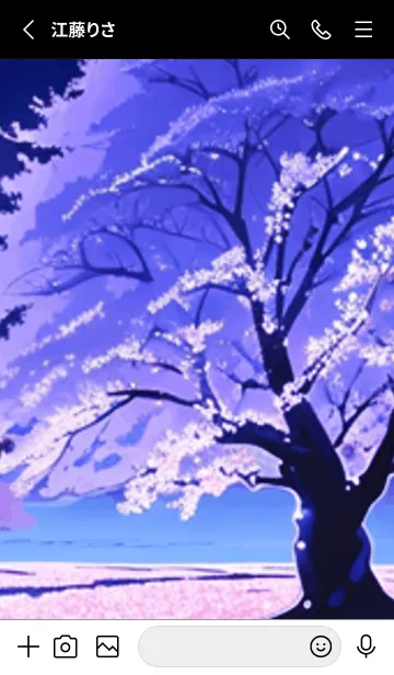 [LINE着せ替え] 冬のサクラ #BaFHP06。の画像2