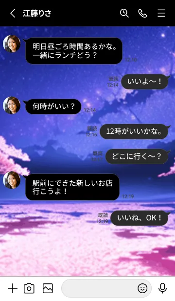 [LINE着せ替え] 冬のサクラ #BaFHP07。の画像3