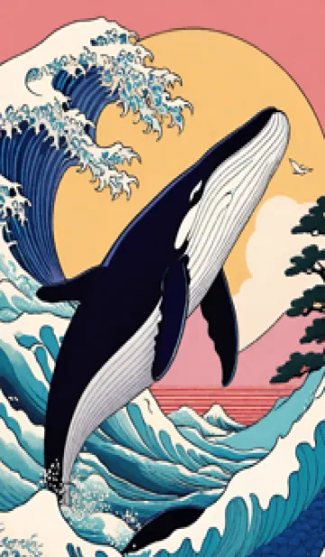 [LINE着せ替え] 浮世絵クジラ 21の画像1