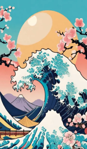 [LINE着せ替え] 浮世絵クジラ 30の画像1