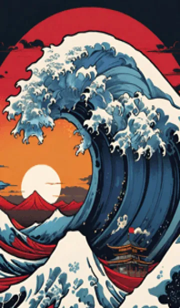 [LINE着せ替え] 浮世絵クジラ 28の画像1