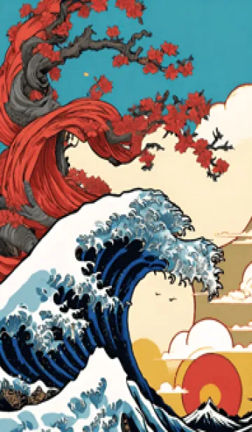 [LINE着せ替え] 浮世絵クジラ 39の画像1