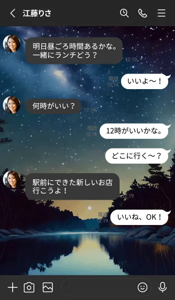 [LINE着せ替え] 穏やかな夜景の着せかえ/433の画像3