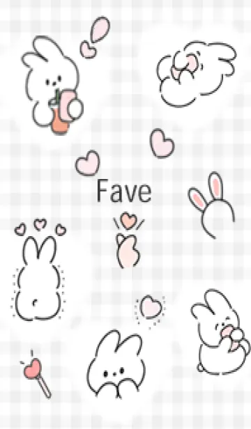 Gray♡幸せウサコ01_1の着せ替えメイン画像