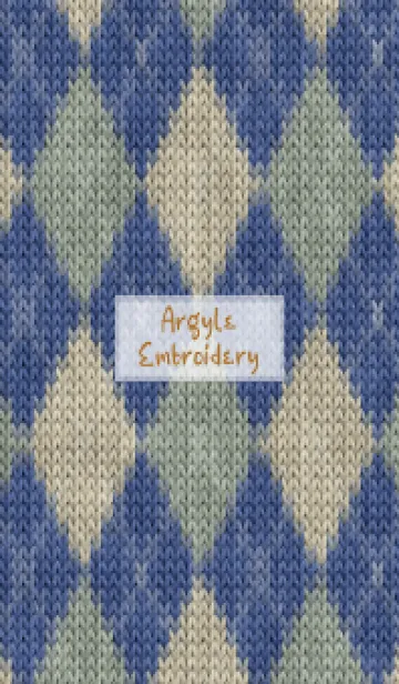 [LINE着せ替え] Argyle Embroidery 10の画像1