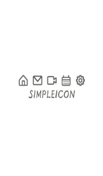 [LINE着せ替え] SIMPLE ICON -WHITE- 110の画像1