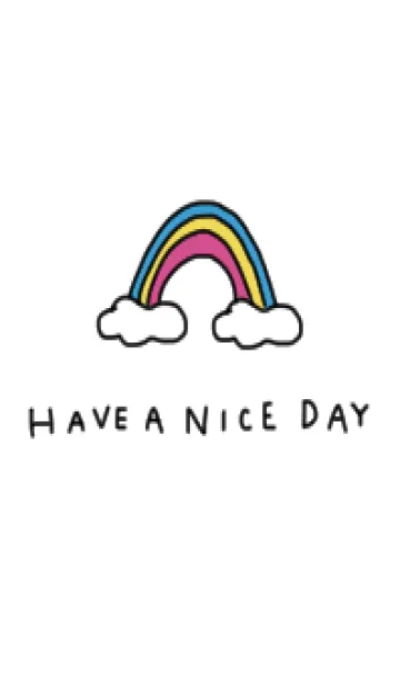 [LINE着せ替え] 良い日を。雲と虹。の画像1