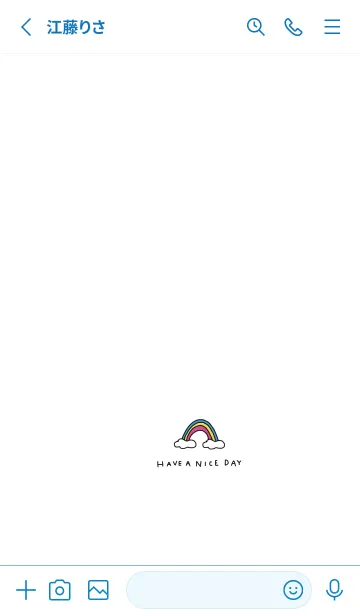 [LINE着せ替え] 良い日を。雲と虹。の画像2