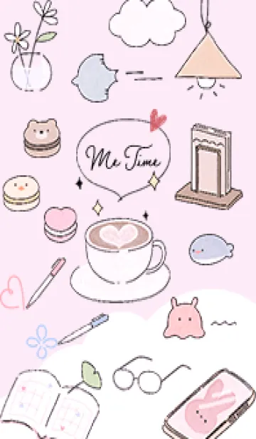 [LINE着せ替え] pinkpurple♡Me Time11_1の画像1