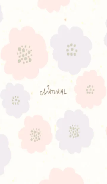 [LINE着せ替え] 2色の丸い花20の画像1