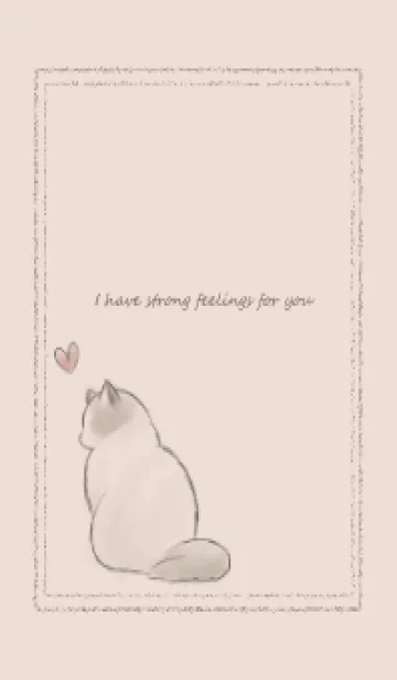 [LINE着せ替え] 恋と猫 -ピンク-の画像1