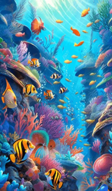 [LINE着せ替え] 瑞々しい熱帯の海！の画像1