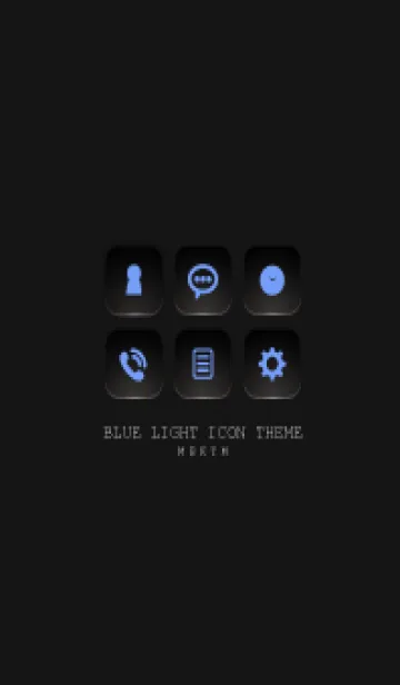 [LINE着せ替え] BLACK-BLUE LIGHT ICON THEME SWITCH 34の画像1