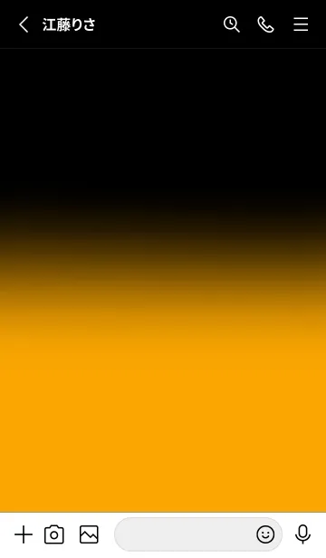 [LINE着せ替え] Black & Gold Orange Theme V.7 (JP)の画像2