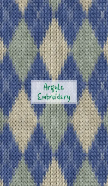 [LINE着せ替え] Argyle Embroidery 12の画像1