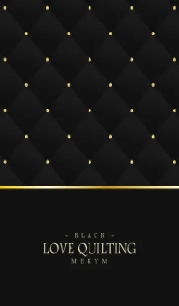 [LINE着せ替え] LOVE QUILTING - BLACK 24の画像1