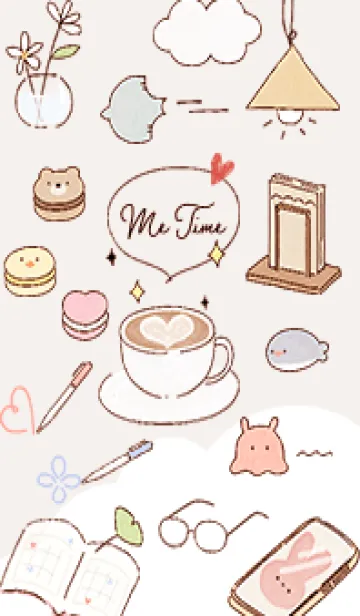 [LINE着せ替え] pinkbrown♡Me Time08_1の画像1