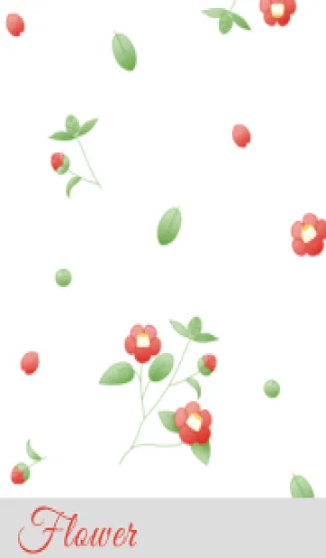 [LINE着せ替え] Flower 004 【椿×白】の画像1