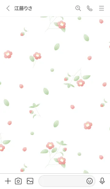 [LINE着せ替え] Flower 004 【椿×白】の画像2