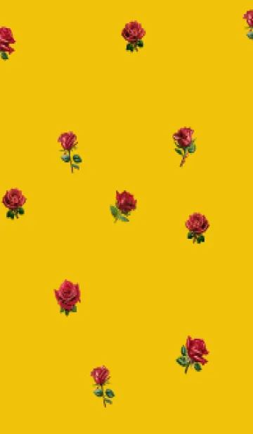 [LINE着せ替え] yellow ちりばめられた薔薇の画像1