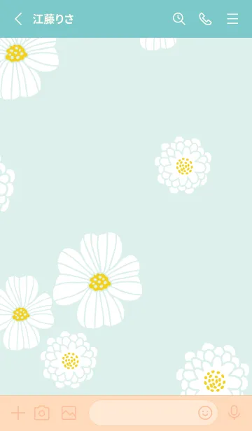 [LINE着せ替え] 白い花 可愛い20の画像2