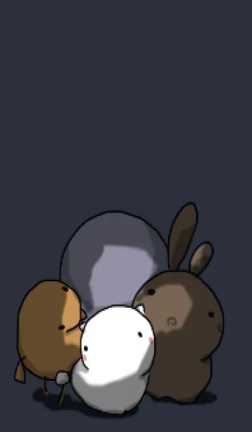 [LINE着せ替え] rabbit staring - friendの画像1