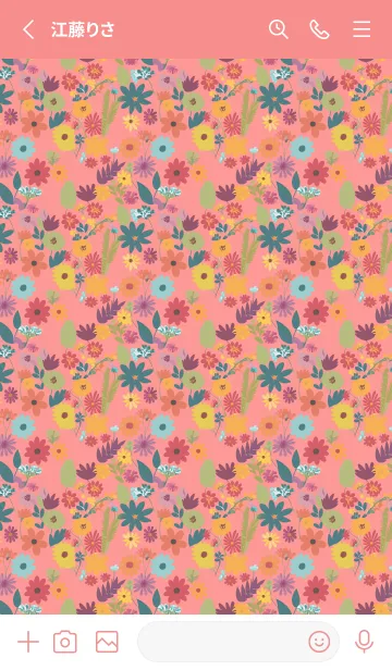 [LINE着せ替え] red いろんな花の画像2