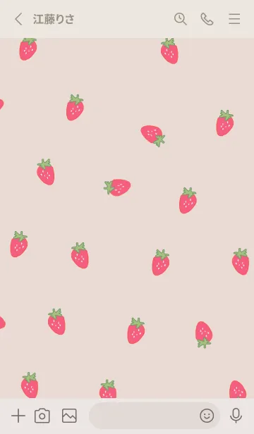[LINE着せ替え] strawberry / beigepinkの画像2