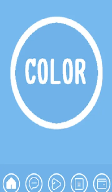 [LINE着せ替え] blue color A51の画像1