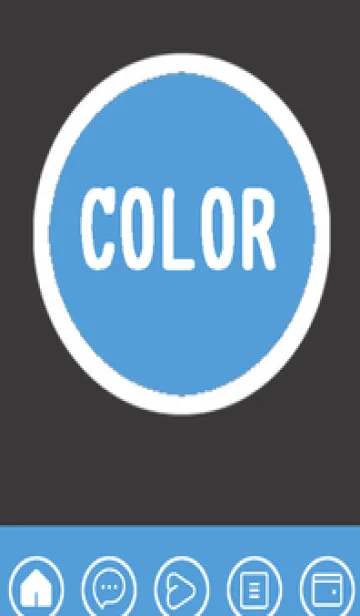 [LINE着せ替え] blue color A55の画像1